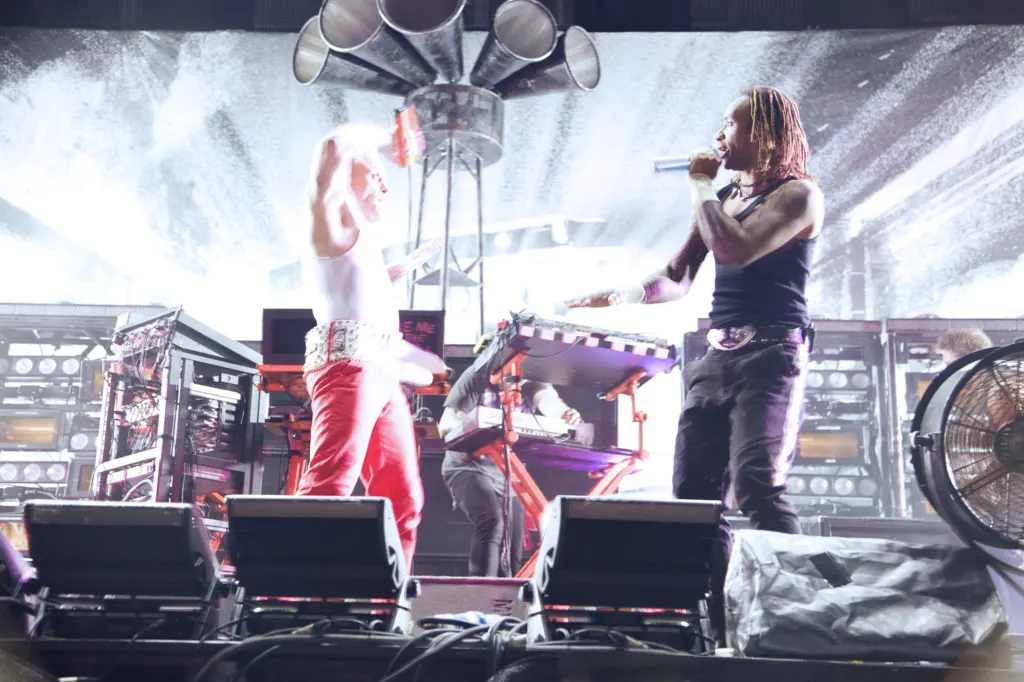 The Prodigy performing at Global Gathering 2009